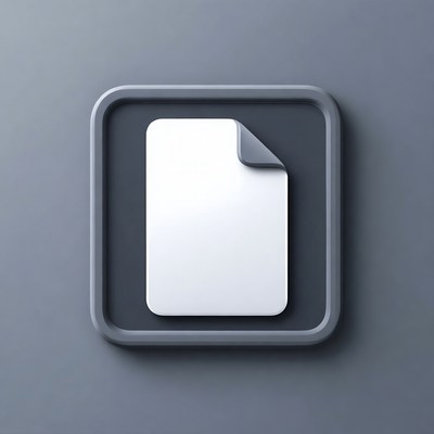 3D Gray Document Icon