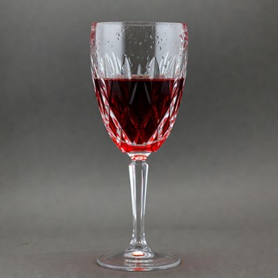 Red wine in crystal glass