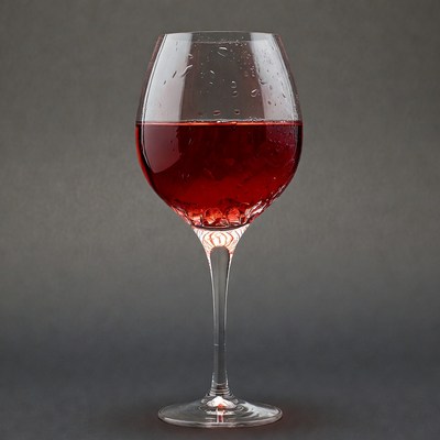 Red Wine Glass with Condensation