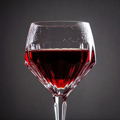 Red Wine in Elegant Glass