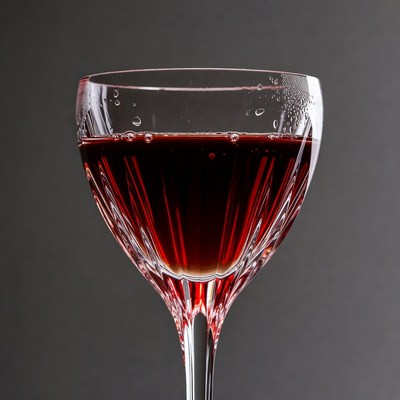 Red Wine in Crystal Glass