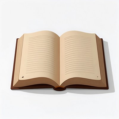 Open Blank Notebook Illustration