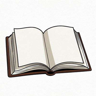 Open Book Illustration