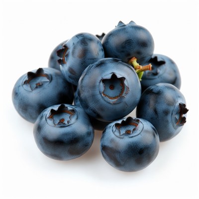 Fresh blueberries on white background