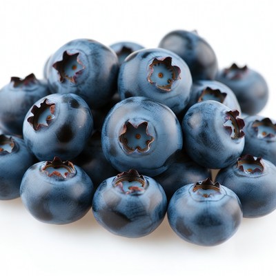 Fresh blueberries pile