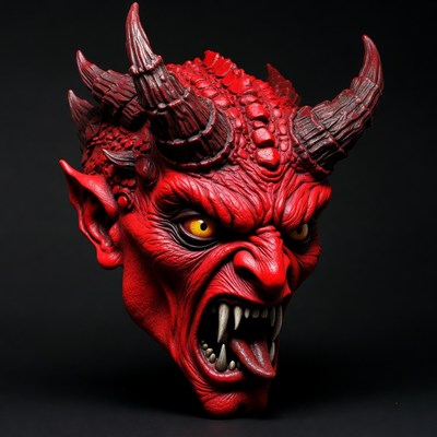 Roaring Red Demon Head
