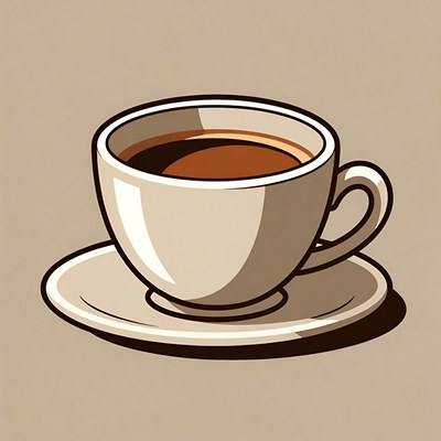 Coffee cup with saucer