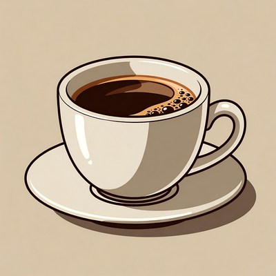 Coffee cup with saucer