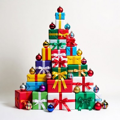 Colorful Gift Box Christmas Tree