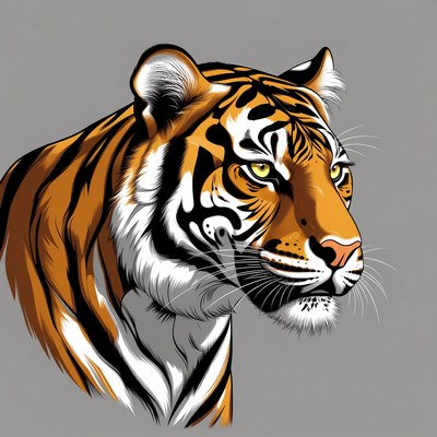 Tiger head illustration