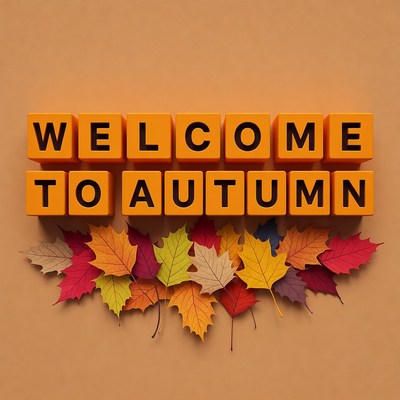Welcome to Autumn with Fall Leaves