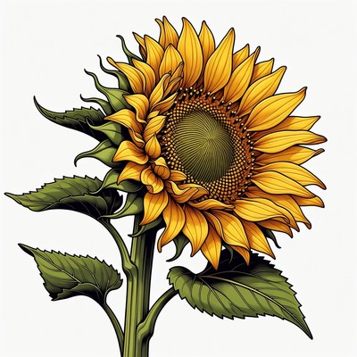 Vibrant Sunflower Illustration