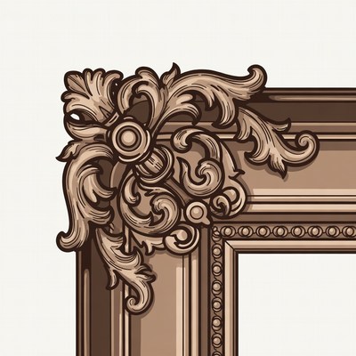Ornate Vintage Picture Frame Corner
