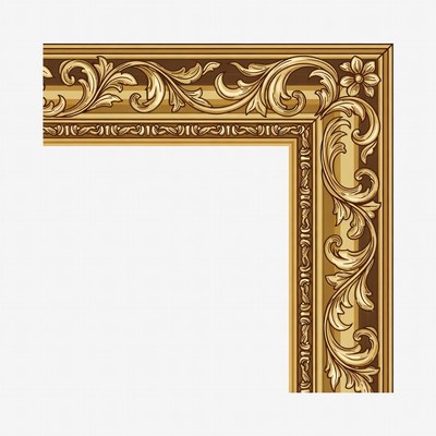 Ornate Golden Picture Frame Corner