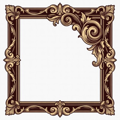 Ornate Vintage Empty Picture Frame