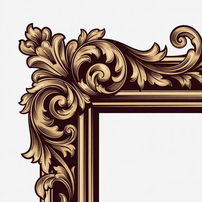 Ornate Golden Picture Frame