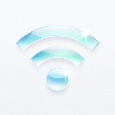 Glossy Blue WiFi Icon