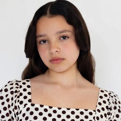 Girl in polka dot dress