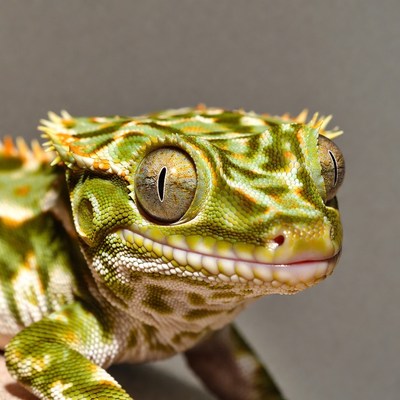 Crested Gecko close-up portrait