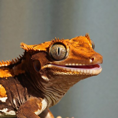 Crested Gecko close-up portrait