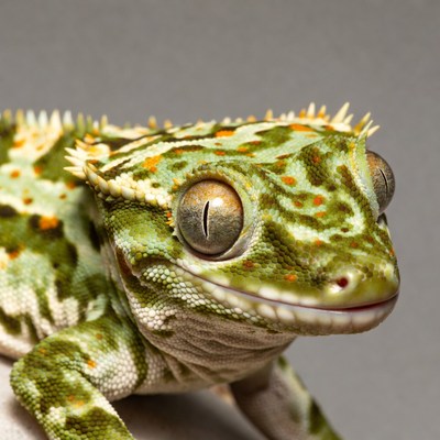 Crested Gecko close-up portrait