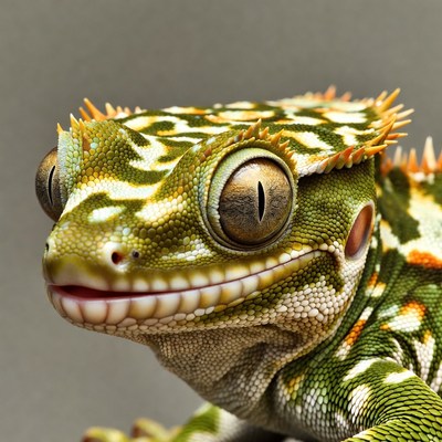 Close-up of crested gecko