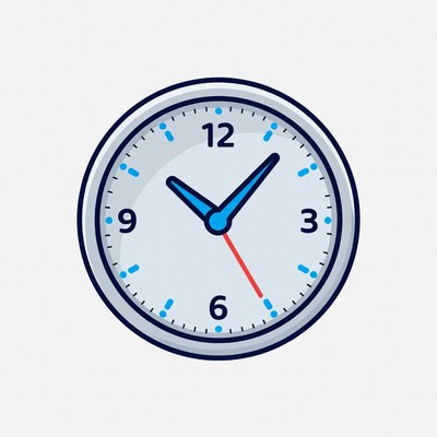 Clock showing 12:00