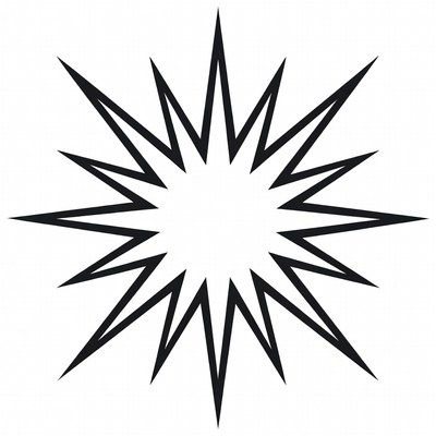 Black Starburst Icon