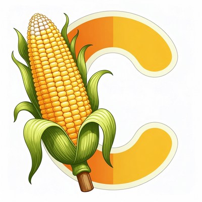 Corn Cob on Letter C