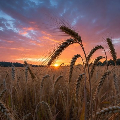 Wheat Field at Sunset