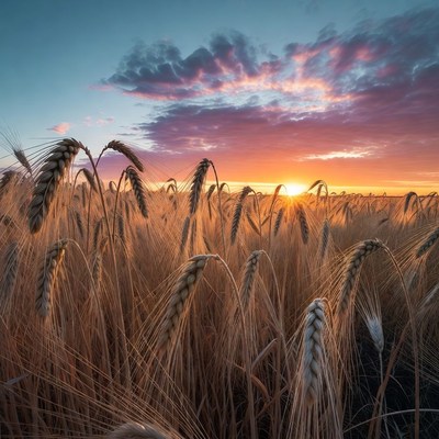 Wheat Field at Sunset