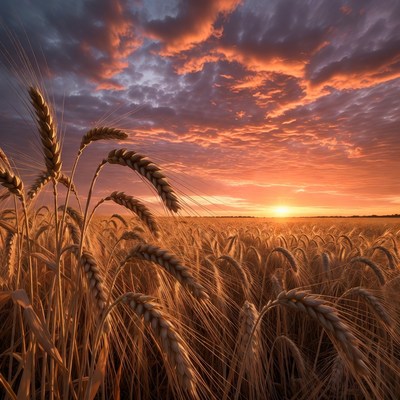 Wheat Field at Sunset