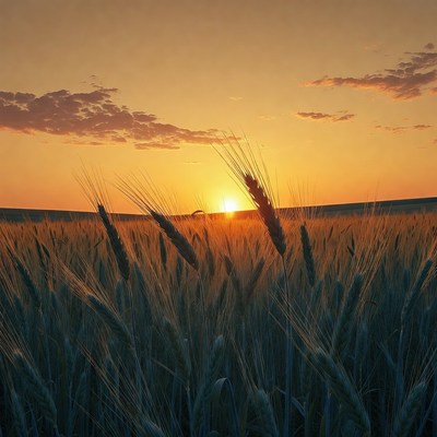 Wheat Field at Sunset