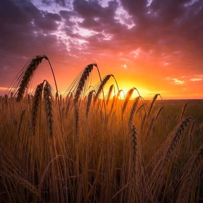 Wheat Field at Sunset