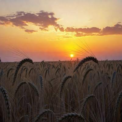 Wheat Field at Sunset
