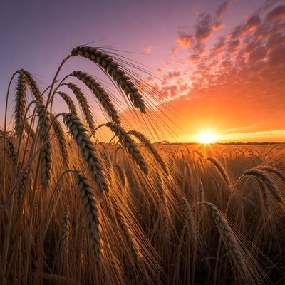 Wheat Field at Sunset