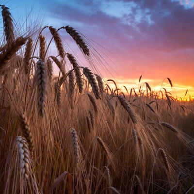 Golden Wheat Field at Sunset