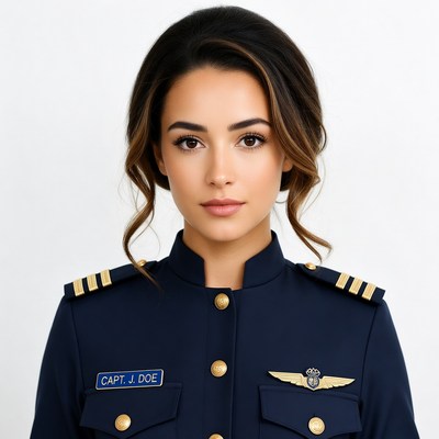 Female Airplane Captain Portrait