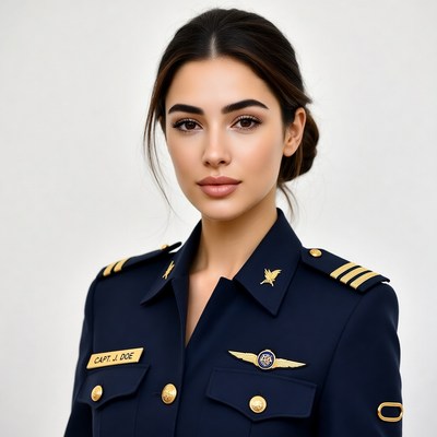 Captain Lopez in navy pilot uniform