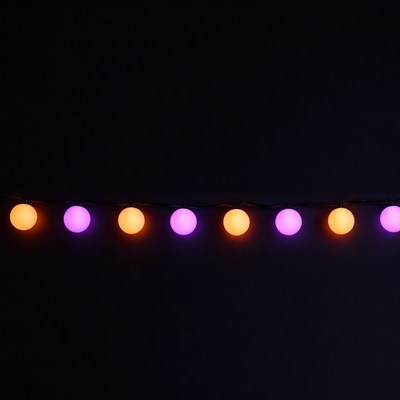 Orange and Purple Fairy Lights