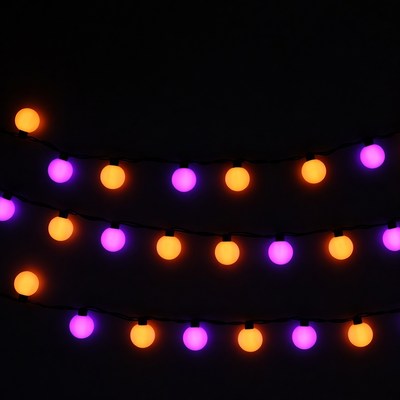 Orange and Purple String Lights