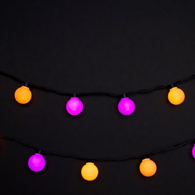 Orange and Purple String Lights