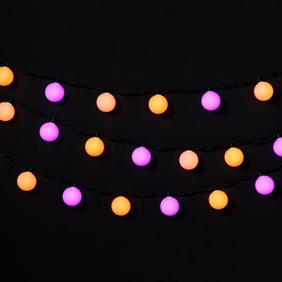 Orange and Purple Fairy Lights String