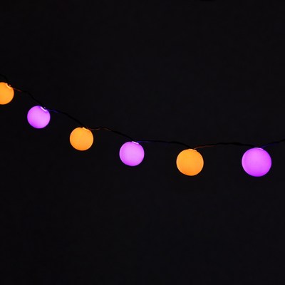 Purple and Orange Fairy Lights String