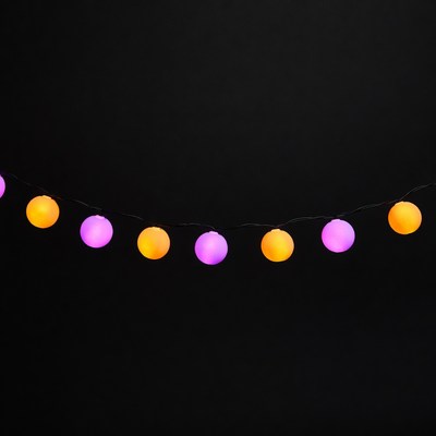 Orange and Purple Fairy Lights String