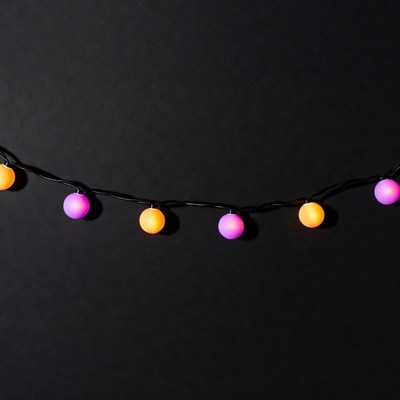 Orange and Purple Fairy Lights String