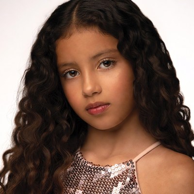 Young Black girl with curly hair