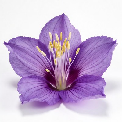 Purple flower with yellow stamens