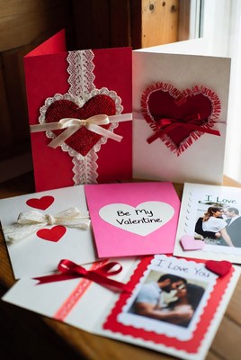 Valentine's Day Cards with Hearts