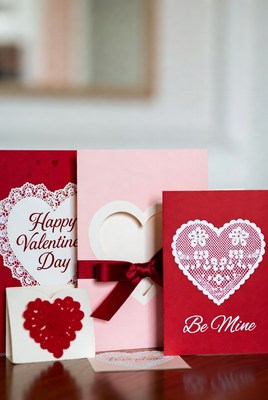 Valentine's Day Cards with Hearts